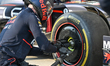 MONTREAL, CANADA - JUNE 12:A team of Oracle Red Bull Racing technicians practices wheel a...