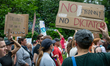 Demonstrators participate in the 'No Kings' 50501 National Day of Action to protest agains...