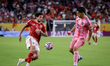 Mohamed Hany of Al Ahly battles for possession with Luis Suarez of Inter Miami during the...