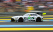The Iron Lynx #60 Mercedes-AMG GT3 car rounds Tertre Rouge corner at Circuit de la Sarthe...