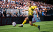 Pawel Lysiak plays during the game between Wieczysta Krakow and Chojniczanka Chojnice in K...