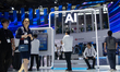 A general view of the China Unicom stand is seen at the Shanghai New International Expo Ce...