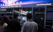A general view of the IFLYTEK stand is seen at the Shanghai New International Expo Centre...