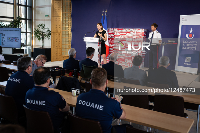 Press Conference Of Amelie Montchalin, At The Ministry Of Economy And Finance, In Paris