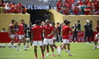 The Al Ahly FC (EGY) team warms up at MetLife Stadium in New Jersey, USA, on June 19, 2025...