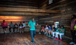 James Broch tells the story of local slaves inside a former slave pen at the National Unde...