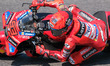 Marc Marquez from Spain rides the Ducati Desmosedici GP25 of the Ducati Lenovo Team during...
