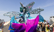A costumed marcher participates in the Coney Island Annual Mermaid Parade in Brooklyn, New...