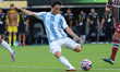 Um Wonsang #11 of Ulsan HD FC kicks the ball during the FIFA Club World Cup 2025 group F m...