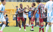 Jhon Arias #21 and Guga #23 of Fluminense FC celebrate after scoring a goal during the FIF...