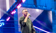 Singer Gigi D'Alessio performs at Battiti Live in Molfetta, Italy, on June 22, 2025. On th...