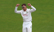 George Drissell of Durham celebrates the wicket of Gurinder Sandhu of Sussex during day tw...