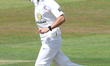 Fynn Hudson-Prentice of Sussex celebrates the wicket of Alex Lees of Durham during day two...