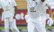 Jofra Archer of Sussex celebrates the wicket of Emilio Gay of Durham during day two of the...