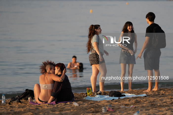 Clearing And Cleaning Of Barcelona Beaches After St. John's Eve.