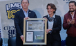 Horacio de la Vega, Executive President of the Mexican Baseball League (LMB), and Violeta...