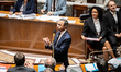 In Paris, France, on June 24, 2025, Bruno Retailleau, Minister for the Interior, speaks du...