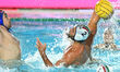 Francesco DI FULVIO of Italy participates in the Water Polo test match between Italy and C...