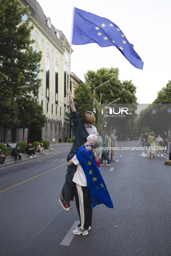 216th Day Of Protest In Tblisi