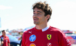 Charles Leclerc of Monaco and Ferrari arrives for the driver arrivals for the Formula 1 Qa...