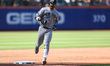 New York Yankees' Austin Wells (28) rounds the bases after homering during the third innin...