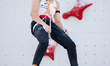 Jimin Jeong competes in the IFSC Speed Climbing World Cup at the Main Market Square in Kra...