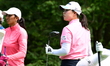 Japanese player Rio Takeda participates in the 2025 Amundi Evian Championship golf tournam...