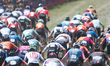 Cyclists compete in the CROSS-COUNTRY OLYMPIC for Men during the UCI Mountain Bike World C...