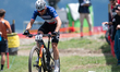Luca Martin from France, representing the team Cannondale Factory Racing, competes in the...