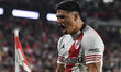 Maximiliano Salas of River Plate celebrates his goal during the match between River Plate...