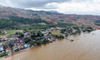 A view of the fishing villages of Mandiodo is contaminated by a nickel mine in North Konaw...