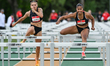 EDMONTON, CANADA - JULY 13:Sienna MacDonald (left) and Tatiana Aholou (right), both of Ca...