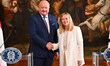 Italian Prime Minister Giorgia Meloni meets with the Federal Chancellor of Austria, Christ...