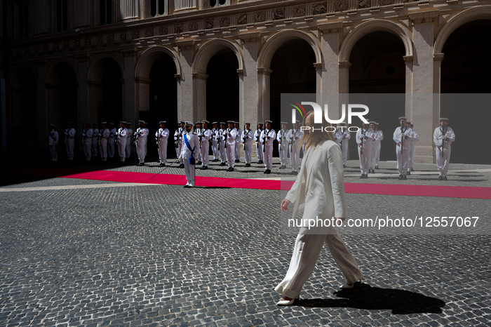 Prime Minister Giorgia Meloni Meets Federal Chancellor Of Austria, Christian Stocker