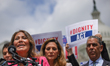 U.S. Representative Veronica Escobar (D-TX) speaks at a bipartisan press conference announ...