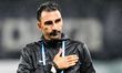 Elias Charalambous participates in the match between CFR Cluj and FCSB during the Romanian...