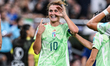 Cristiana Girelli of Italy celebrates the goal to make it 1-2 at Stade de Geneve in Geneva...