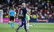 A player and staff of Italy celebrate after victory in Geneva, Switzerland, on July 16, 20...