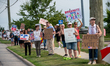 Demonstrators participate in the nationwide ''No Kings Good Trouble'' protest against Dona...