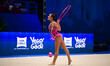 Carolina Freitas performs during the race at the FGI Rhythmic Gymnastics World Cup 2025 in...