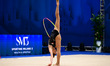 SARANOVA Tereza performs during the race of the FGI Rhythmic Gymnastics World Cup 2025 in...