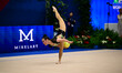 MATSUSAKA Reina performs during the race of the FGI Rhythmic Gymnastics World Cup 2025 in...