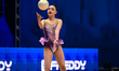 WANG Zihan performs during the race at the FGI Rhythmic Gymnastics World Cup 2025 in Unipo...