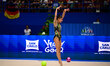 Sofia Raffaeli performs during the FGI Rhythmic Gymnastics World Cup 2025 at Unipol Forum...