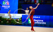 ONOFRIICHUK Taisiia performs during the race of the FGI Rhythmic Gymnastics World Cup 2025...