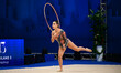 Trinidad Urrutia performs during the race at the FGI Rhythmic Gymnastics World Cup 2025 in...