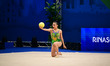 YANG Mikayla Angeline performs during the race of the FGI Rhythmic Gymnastics World Cup 20...