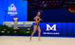Cindy performs during the race of the FGI Rhythmic Gymnastics World Cup 2025 in Unipol For...