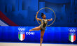 NENE Wothabo performs during the race of the FGI Rhythmic Gymnastics World Cup 2025 in Uni...