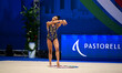 Jasmine Althea Ramilo performs during the race at the FGI Rhythmic Gymnastics World Cup 20...